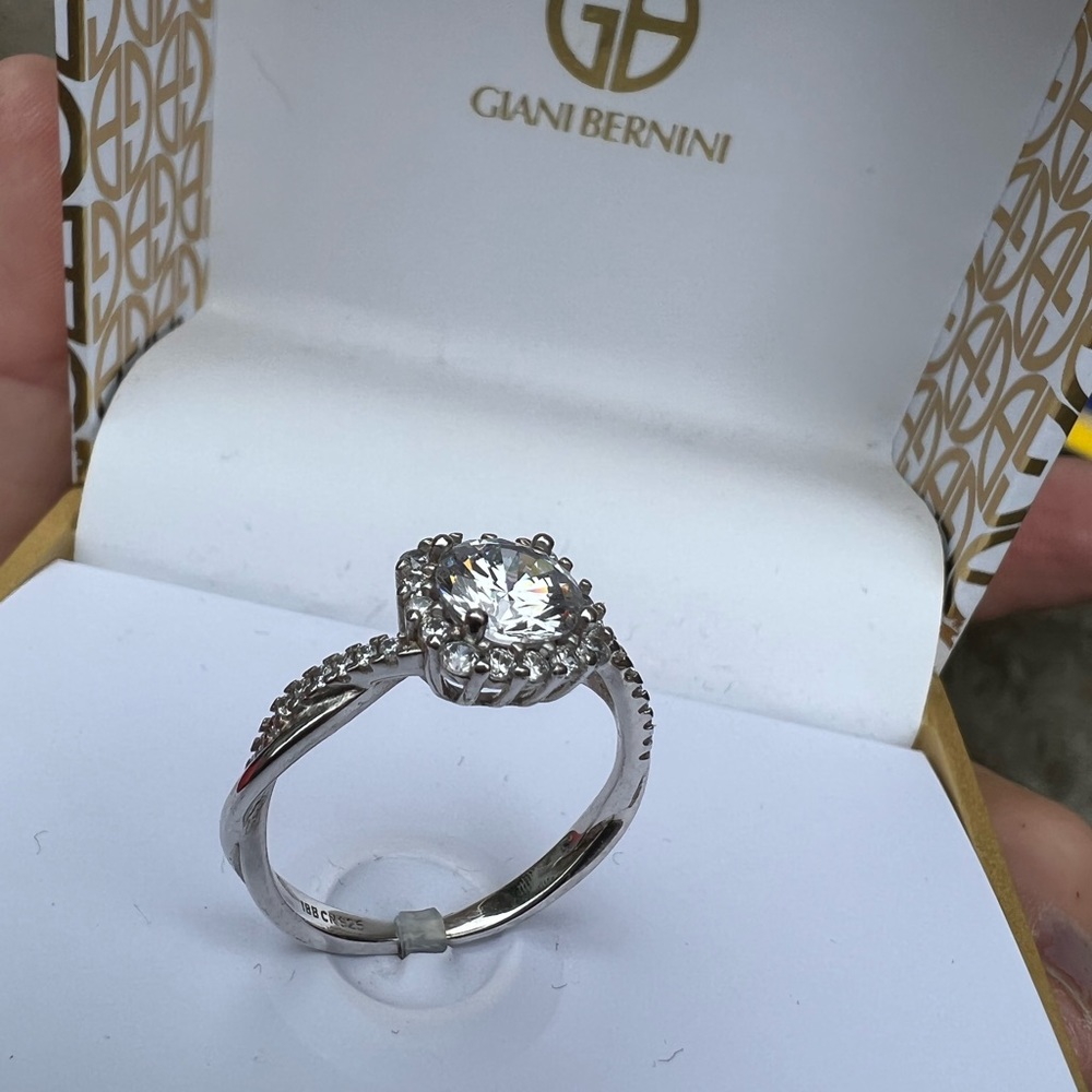 Giani Bernini CZ Cubic Zirconia Sterling Silver Ring 9 New in Box - Picture 5 of 12